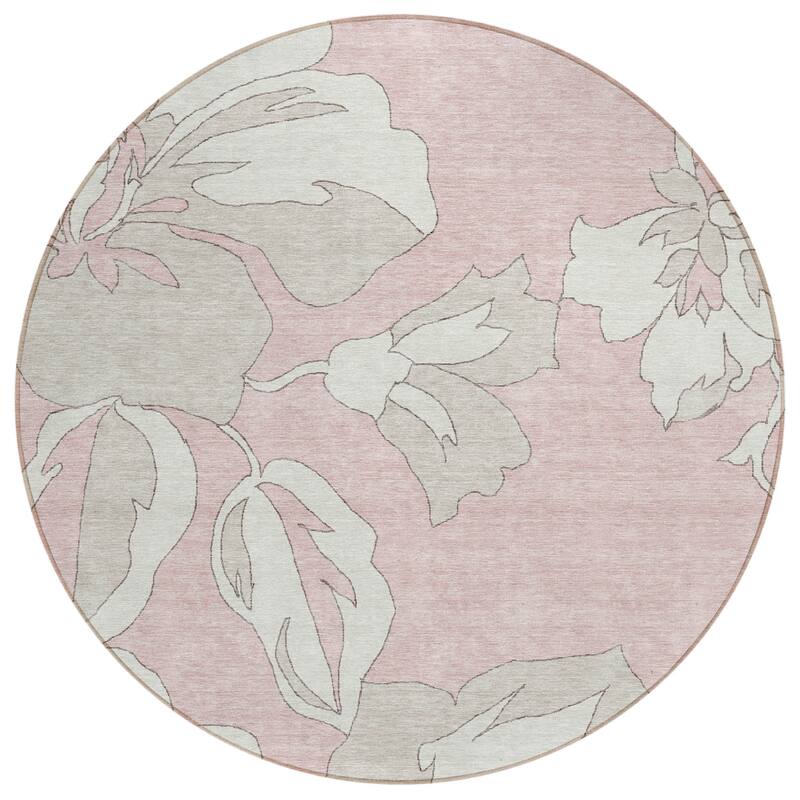 HomeRoots Floral Transitional Rectangle Outdoor Rug