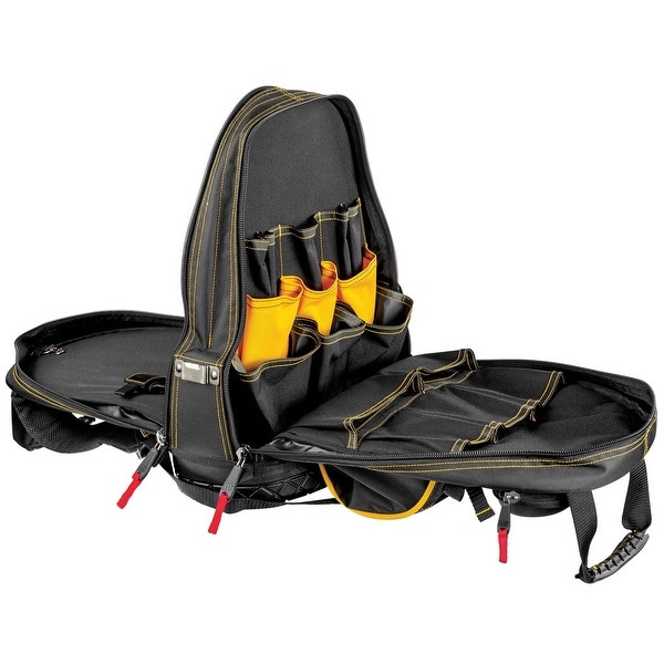 240047 Cat 17 inch Tech Tool Backpack 31 Pockets Heavy Duty 1200D Polyester