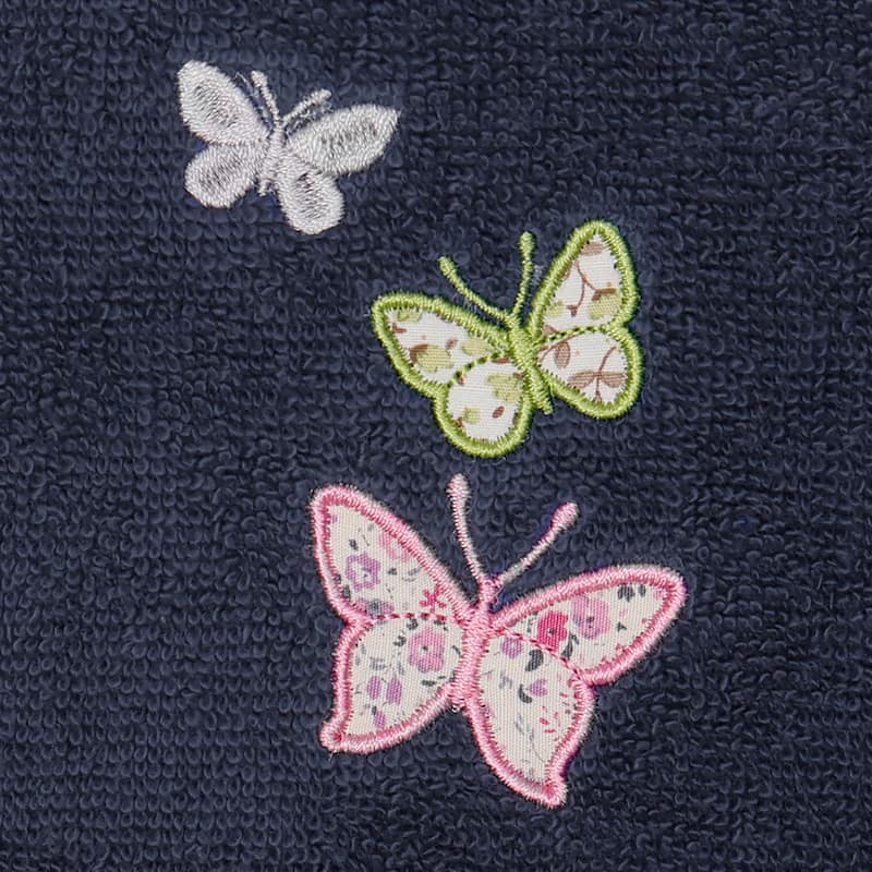 Authentic Hotel and Spa 100% Turkish Cotton Mariposa 2PC Embellished Fingertip Towel Set