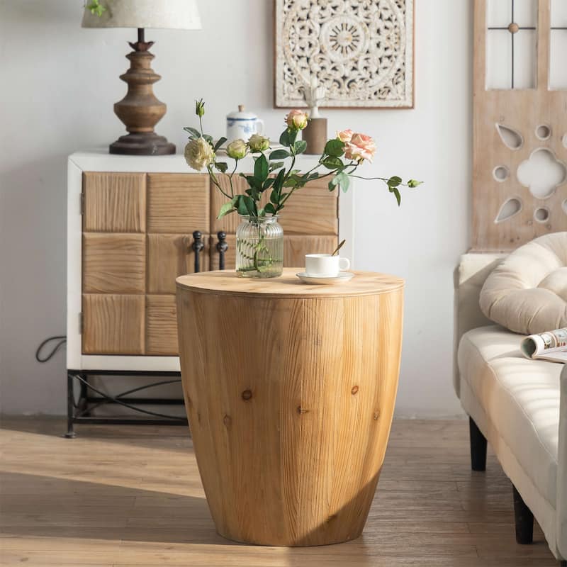 21.06"Vintage Style Bucket Shaped Coffee Table