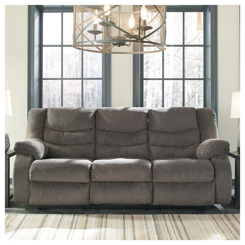 Signature Design by Ashley Tulen Gray Reclining Sofa - 63" W x 40" D x 40" H - Gray