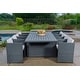 preview thumbnail 1 of 5, Dalia 9 Piece Dining Set Outdoor Patio Furniture Wicker Rattan Resin