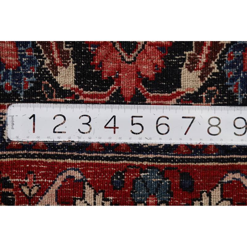 Vegetable Dye Floral Mashad Antique Persian Wool Carpet - 6'7" x 10'2"
