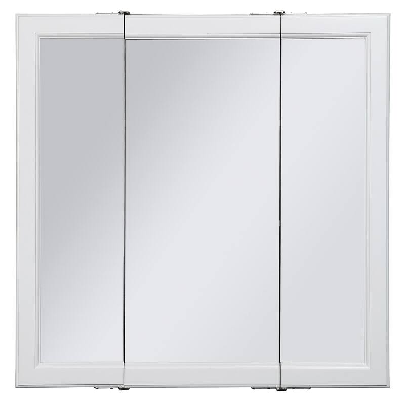 Design House Wyndham 30" Tri-View Bath Medicine Cabinet, White - 30 x 30