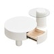 preview thumbnail 11 of 10, Round Nesting Coffee Table with Storage Drawer (Set of 2)