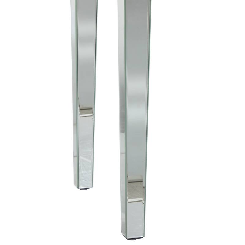 Glass Mirrored Console Table - Silver - Roche River Decor - 20"W x 47"L x 32"H