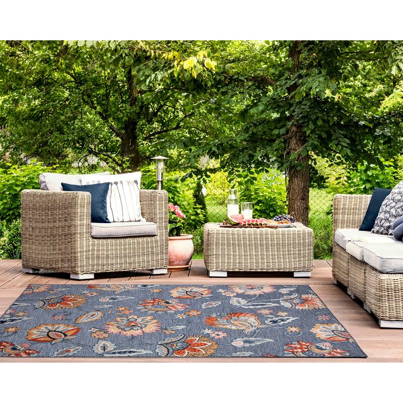 Liora Manne Canyon Ornamental Flower Indoor/Outdoor Rug