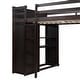 preview thumbnail 16 of 18, Full size Loft Bed with a twin size Stand-alone bed, Shelves,Desk,and Wardrobe-Espresso