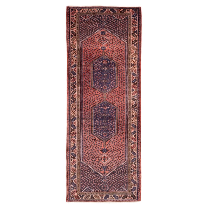 ECARPETGALLERY Hand-knotted Andelz Light Red Wool Rug - 3'6 x 9'8