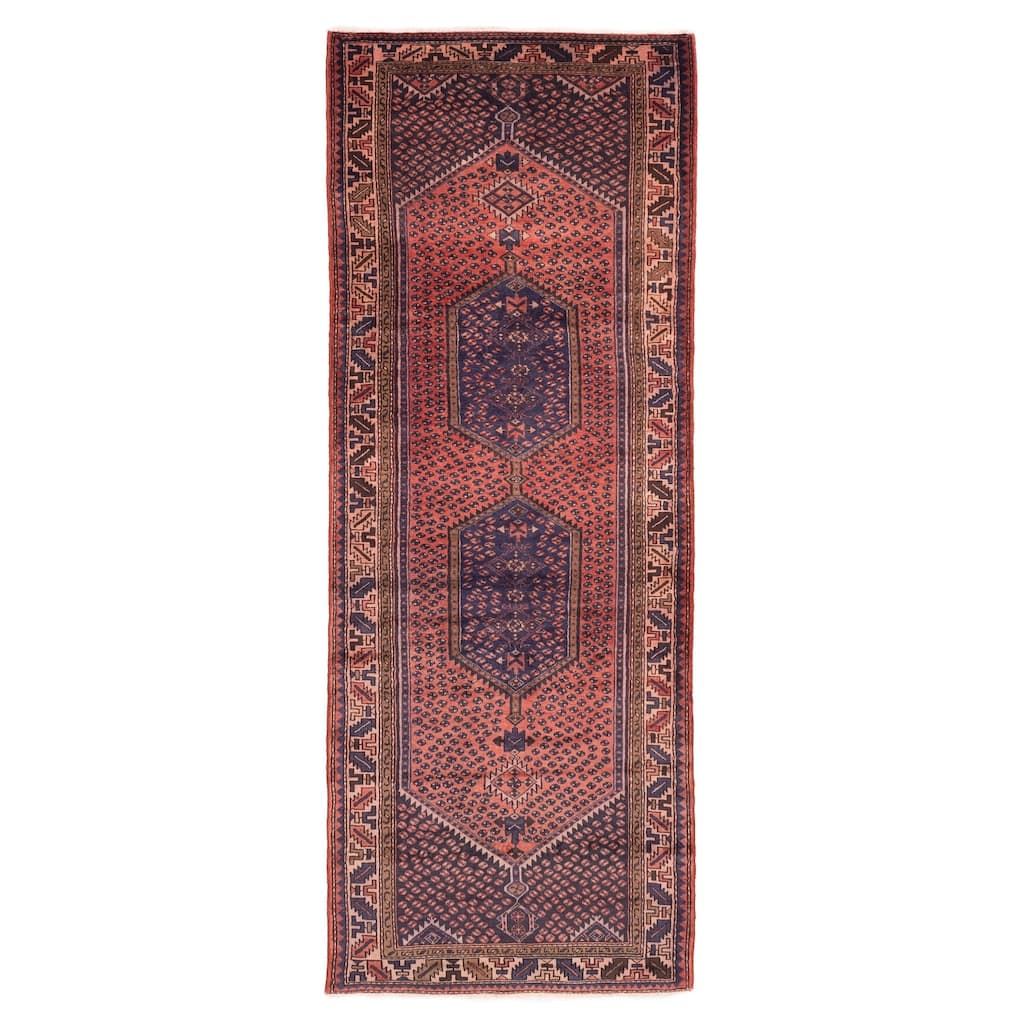 ECARPETGALLERY Hand-knotted Andelz Light Red Wool Rug - 3'6 x 9'8