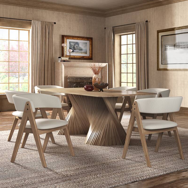 Norvik Wave Base Dining Table Set by iNSPIRE Q Modern