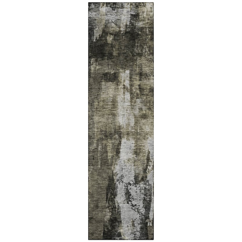 Machine Washable Indoor/ Outdoor Contemporary Chantille Rug