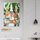 preview thumbnail 50 of 62, "Tropical Champagne Bottles", Tropical Bubbly Bottles Glam Gold Framed Canvas Wall Art Print for Dining Room