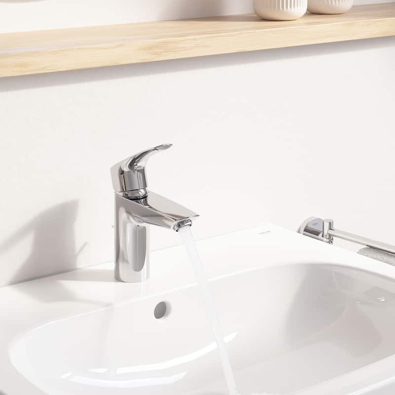 Grohe 23 991 3 Eurosmart 1.2 GPM Deck Mounted Single Hole M-Size - Starlight Chrome