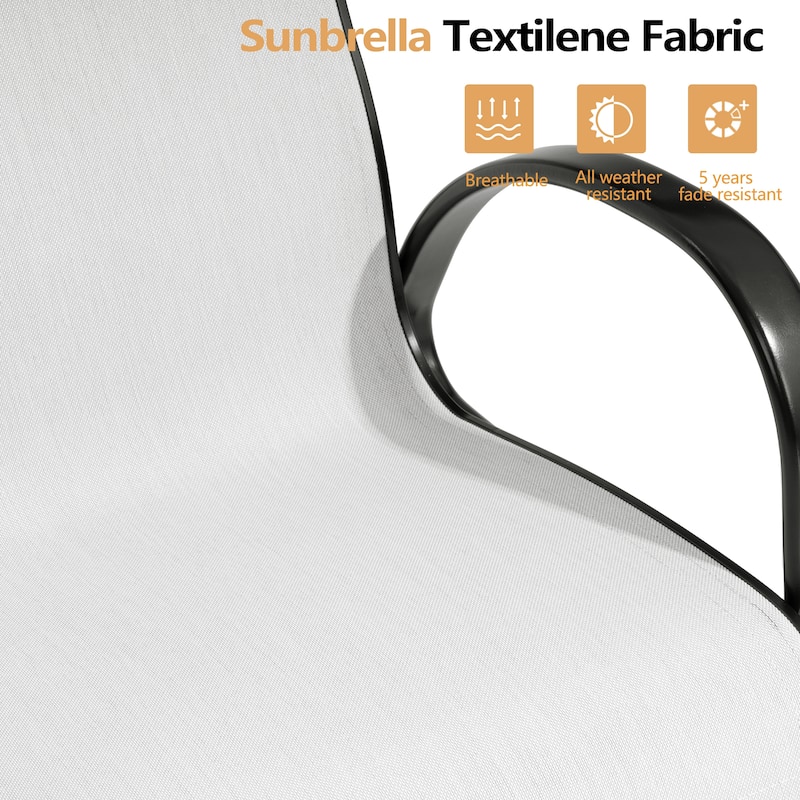 VredHom Outdoor Patio Aluminum Swivel Dining Chairs with Sunbrella Fabric