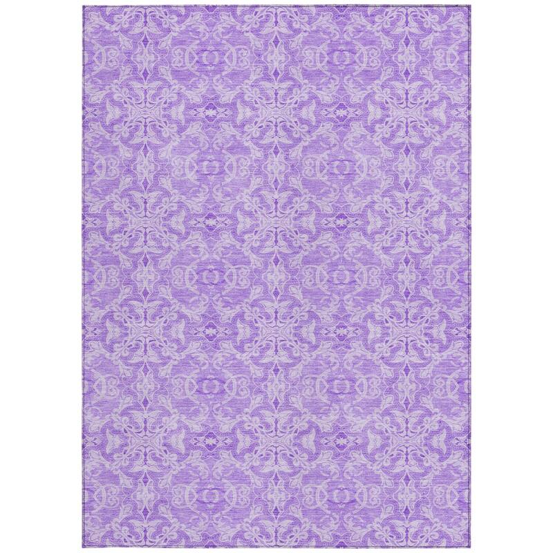 HomeRoots Medallion Transitional Rectangle Outdoor Rug