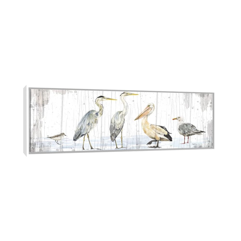 iCanvas "Birds of the Coast Rustic Panel" by Tara Reed Framed Canvas Print