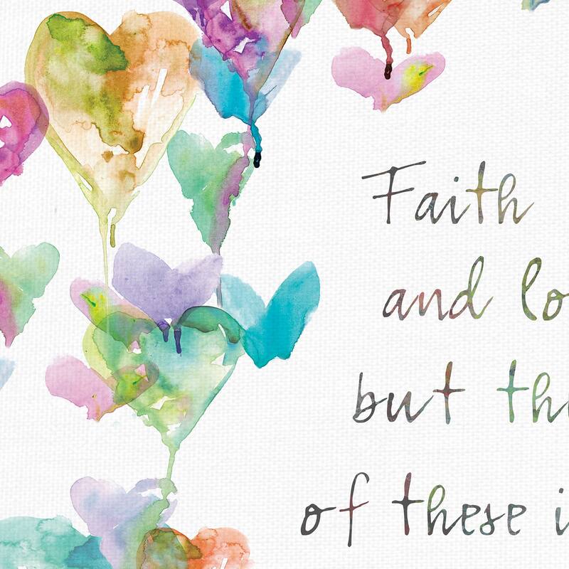 Faith Hope and Love by Carol Robinson Canvas Art Print