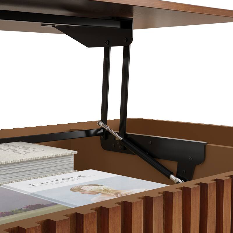 GDF Studio - Modern Wooden Lift-Top Coffee Table with Storage