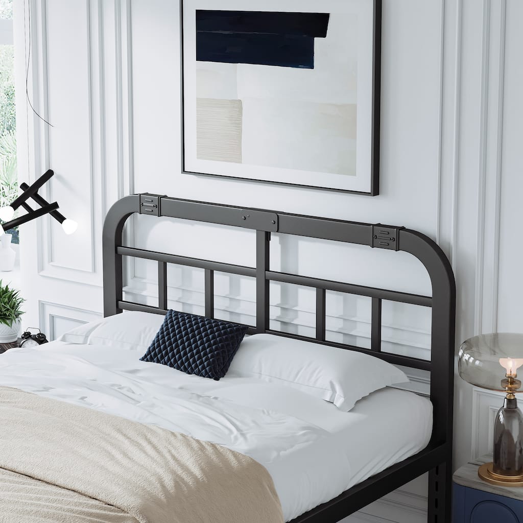 40 inch Black Metal Headboard