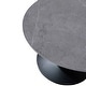 preview thumbnail 16 of 27, Verve Series 27" Round Coffee Table with Sintered Stone Tabletop and Black Steel Base for Living Room, Bedroom, or Apartment