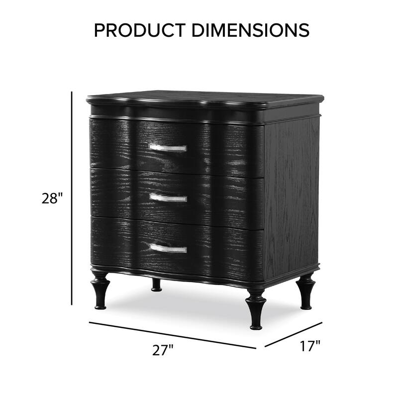 Furniture of America Seabliss Glam Solid Wood 3-Piece Bedroom Set