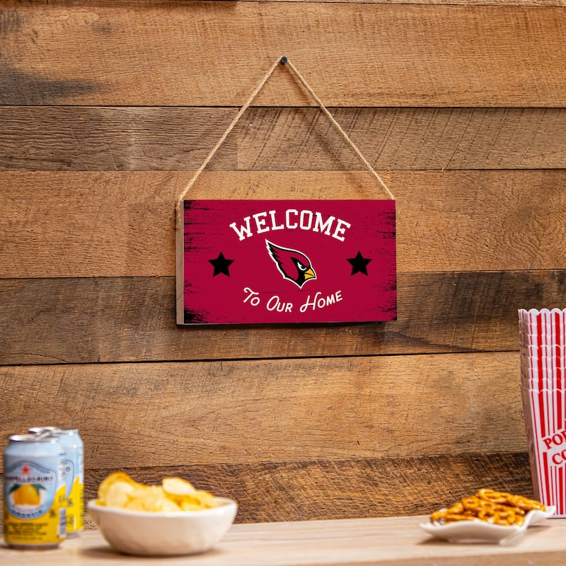 Arizona Cardinals Wooden Door Decor Wall Sign - Multi-Color - 6 x 11