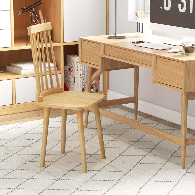 Costway Windsor Dining Chairs Set of 2/4 Dining Chairs with High - See Details