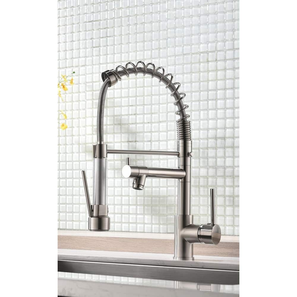 Topcraft Single Handle Pulldown Sprayer Single Hole Kitchen Faucet