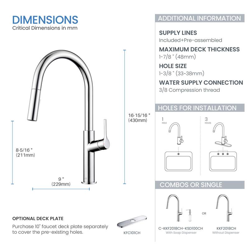 Fusion-T Single Handle Pull Down Kitchen Sink Faucet with Soap Dispenser