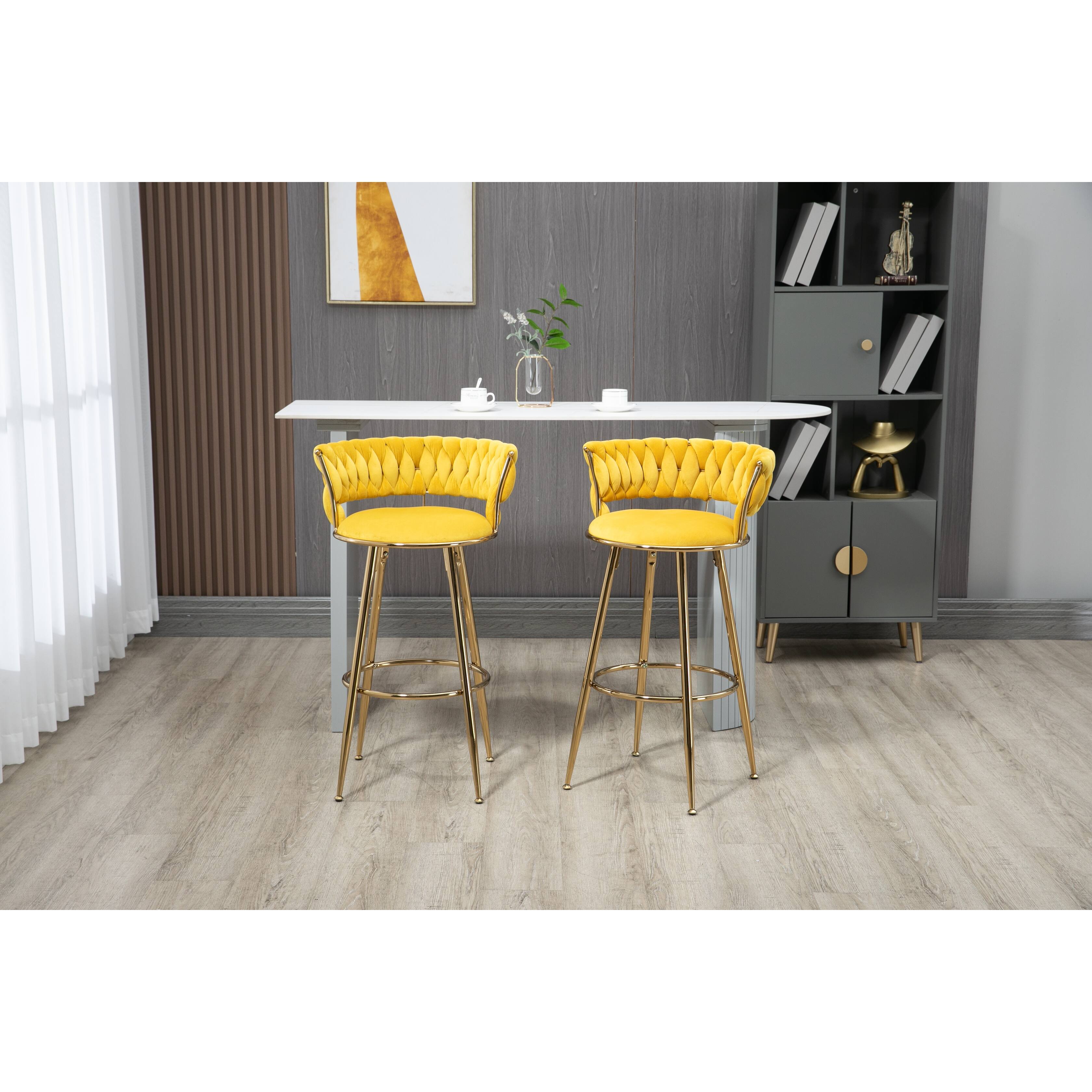 Mustard Bar Stools Sets Counter Height Barstools Armless Stools On
