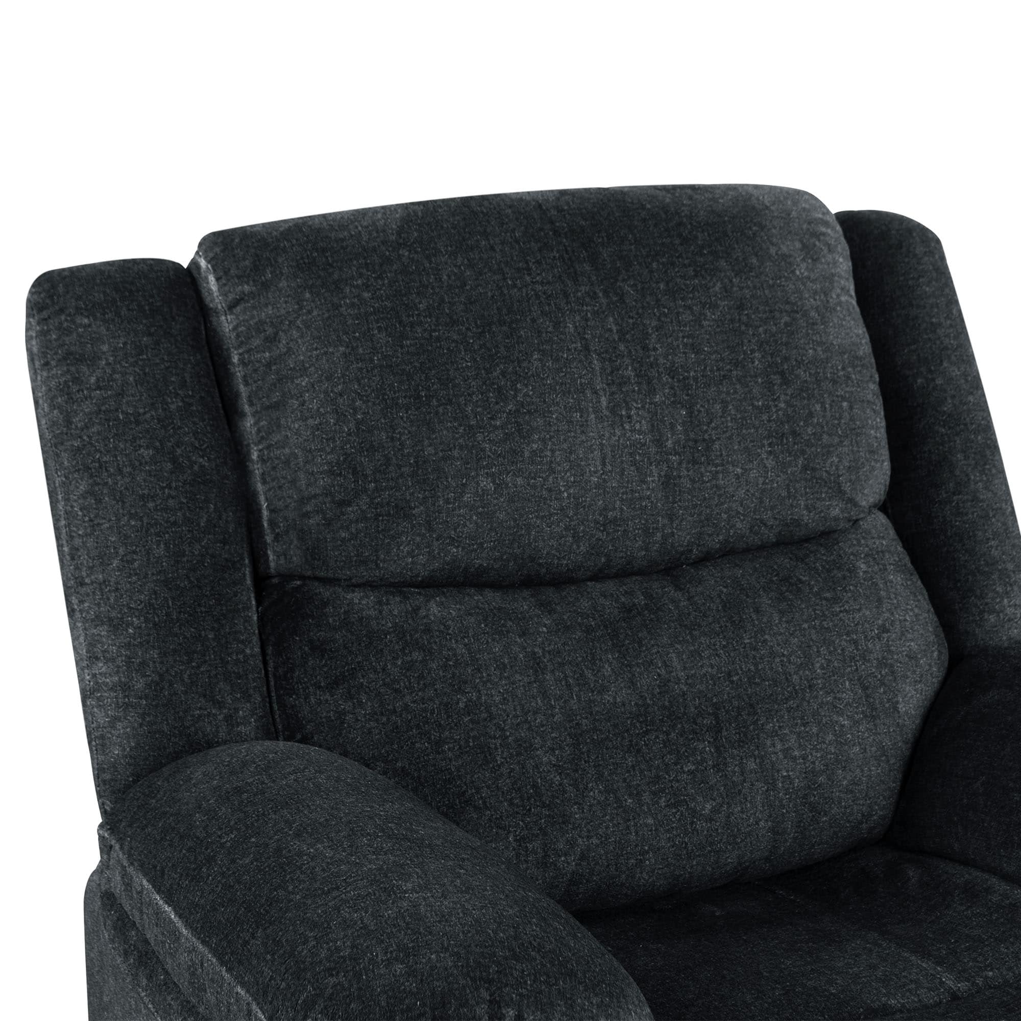 Black cloth recliner chair on sale