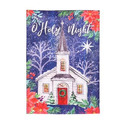 12.5 in. x 18 in. Holy Night Moire Garden Flag - Multicolor - 12.5 in x 18 in