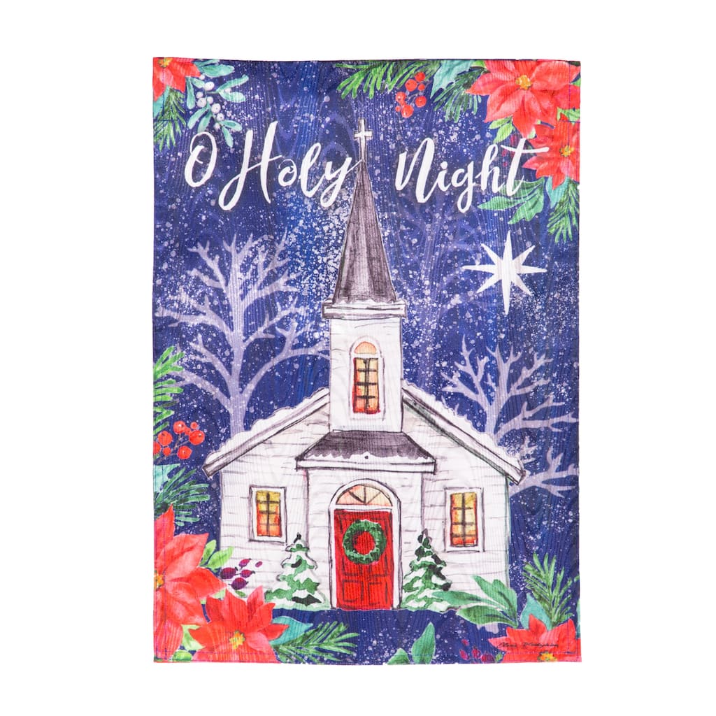 12.5 in. x 18 in. Holy Night Moire Garden Flag - Multicolor - 12.5 in x 18 in