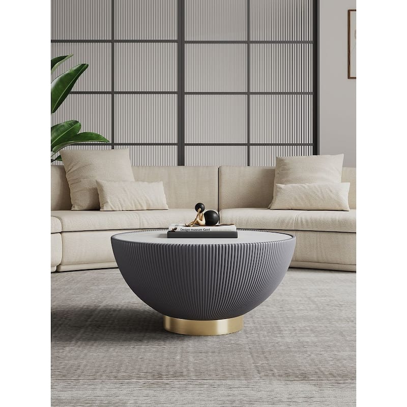 Manhattan Comfort Modern Anderson Upholstered Coffee Table - Grey
