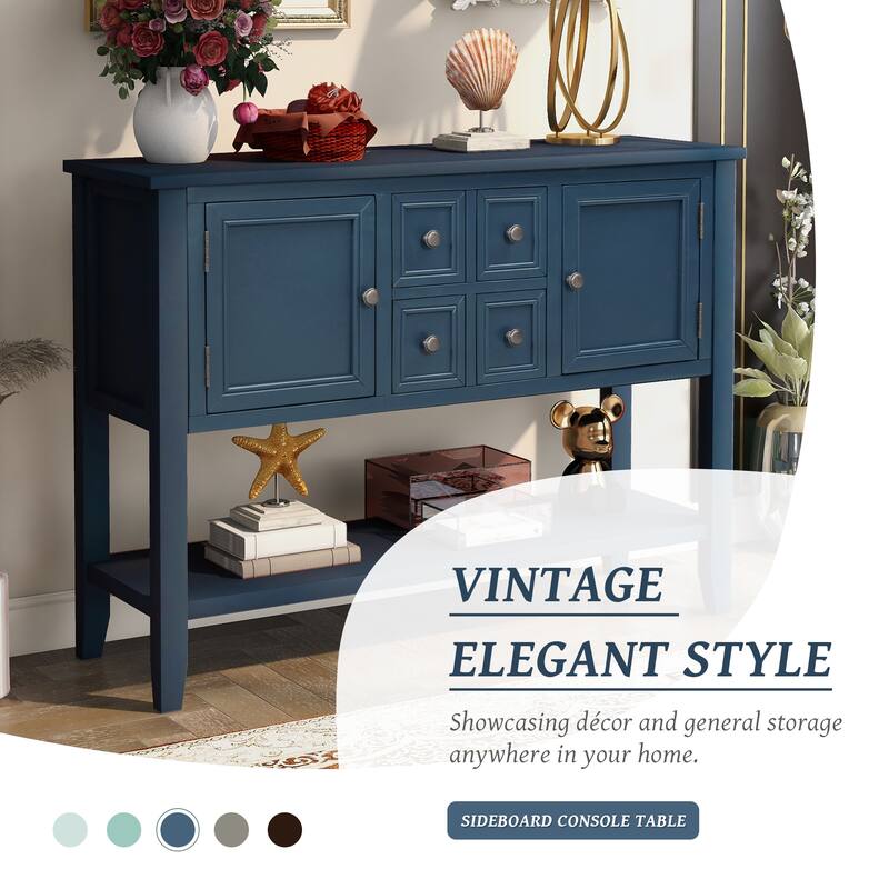 Console Table with Bottom Shelf
