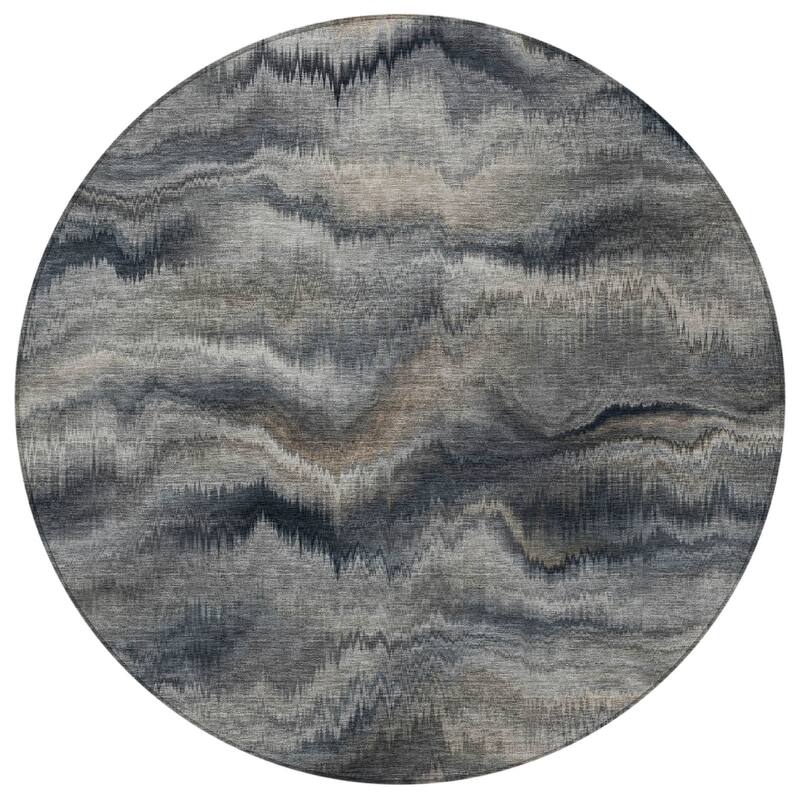 HomeRoots Abstract Transitional Rectangle Outdoor Rug