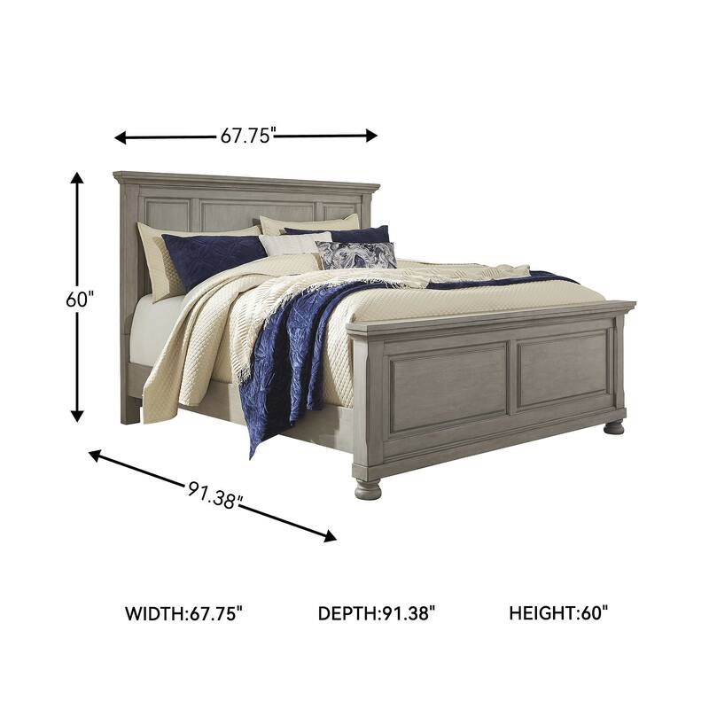 The Gray Barn Canterbury Burnished Grey Light Grey Panel Bed
