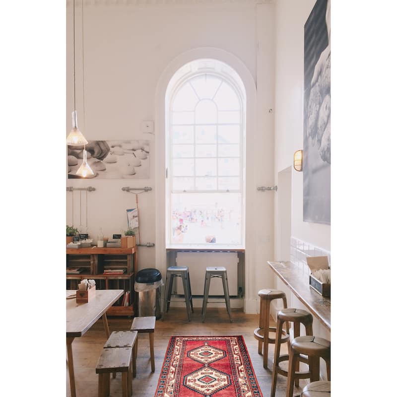 ECARPETGALLERY Hand-knotted Anadol Red Wool Rug - 3'8 x 10'5