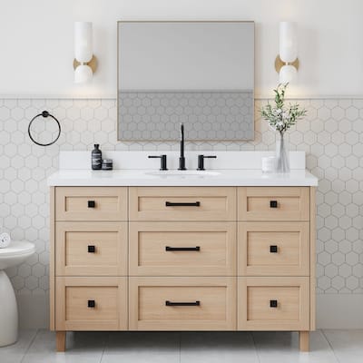 Ariel B55WQOVO Monroe 55" Free Standing Single Basin Vanity Set with