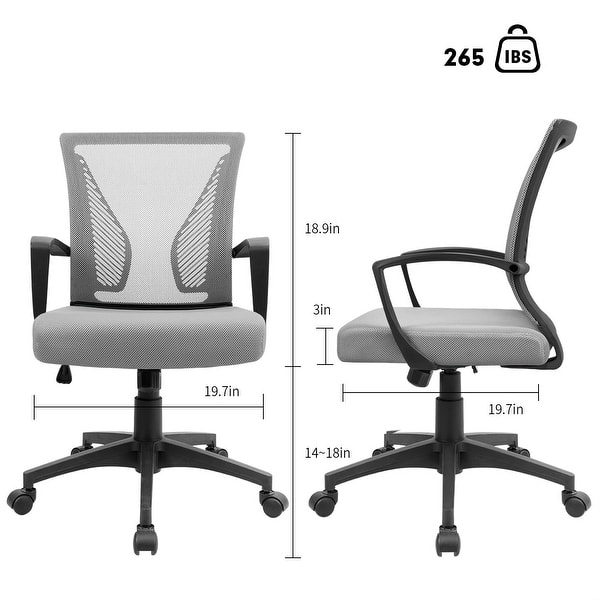dimension image slide 5 of 10, Homall Office Chair Ergonomic Desk Chair with Lumbar Support
