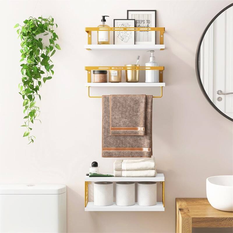 3+1 Tier Wall Mounted Bathroom - 5.9"D x 15.9"W x 0.6"H