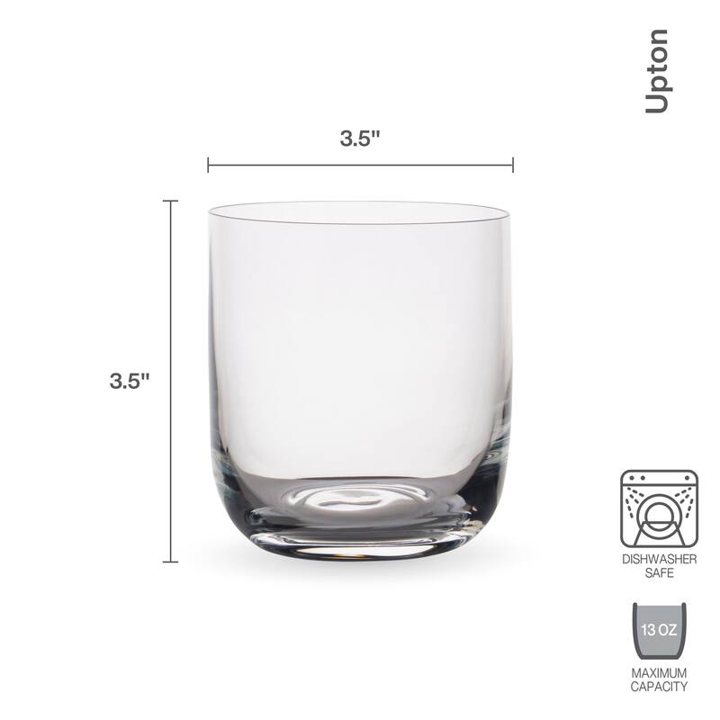 Mikasa Upton Set of 4 Double Old Fashioned Glasses, 13 Oz