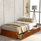preview thumbnail 20 of 23, Space-Saving Twin Size Platform Storage Bed with 3 Drawers - Pine Wood Frame, Available in 3 Colors
