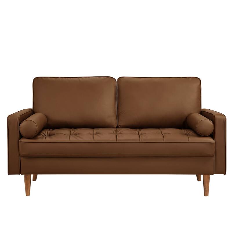 Valour Tufted Vegan Leather Loveseat