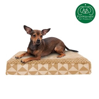 Furhaven Furhaven Pet Bed Plush Top Kilim Deluxe Memory Foam