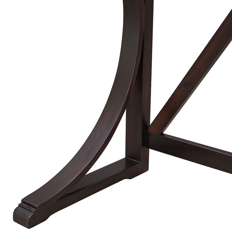 Roomfitters 3-Piece Counter Height Dining Table Set with USB Port, Farmhouse Console Table with 2 Stools