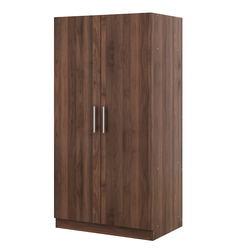 2-Door Wardrobe Armoire with Storage Shelves