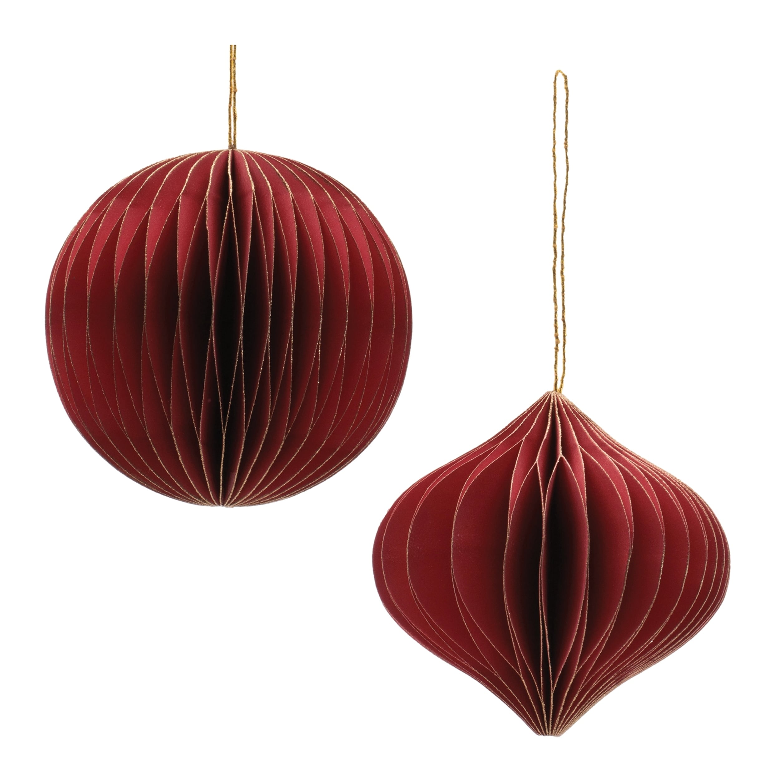 Round Paper Ornament Set of 12