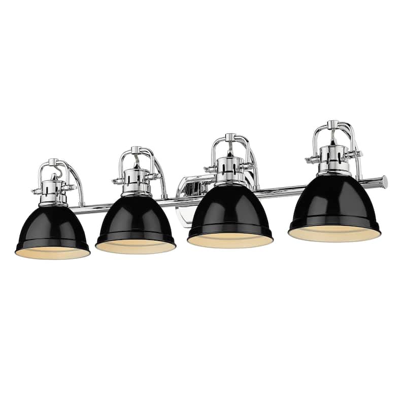 Duncan 4-light Bath Vanity - Chrome with Black